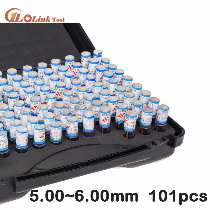 5.00--6.00mm 101pcs 1,00~ 2.00мм~ 3.00мм~ 4,00~ 10 мм прецизионный стальной штифтовый Калибр шаг 0,01 мм плавный Манометр с заглушкой набор контактный измерительный инструмент, 101 шт./партия - Цвет: 5.00--6.00mm 101pcs