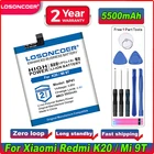 Аккумулятор LOSONCOER 5500 мАч BP41 для Xiaomi Redmi Mi 9T  K20 мобильный телефон