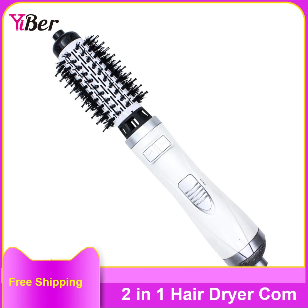 

2 in 1 Hair Dryer Comb Electric Hair Straightening Rotating Hair Curling Multifunctional Hair Dryer Brush Styling Tools