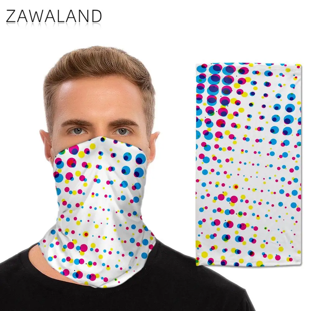 

Zawalnd Dot Printed Adult Headscarf Sports Outdoor Multifunctional Magic Face Scarf Dustproof Tube Mask Bandana Unisex Headband