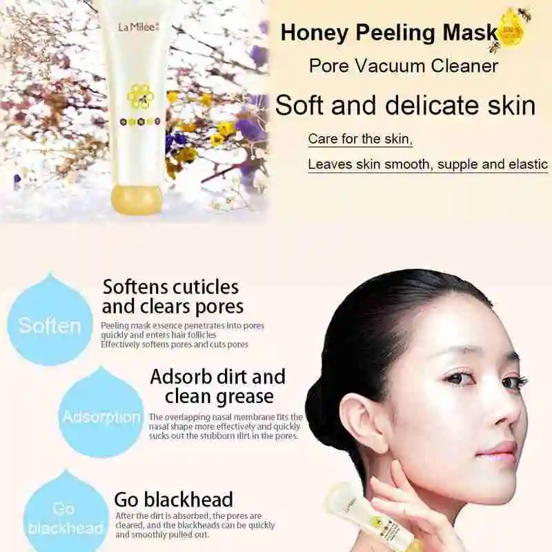 Honey Tearing Face Mask Peel Oil Control Deep Cleaning Blackhead Remover Off Dead Skin Pores Shrink Care | Красота и здоровье
