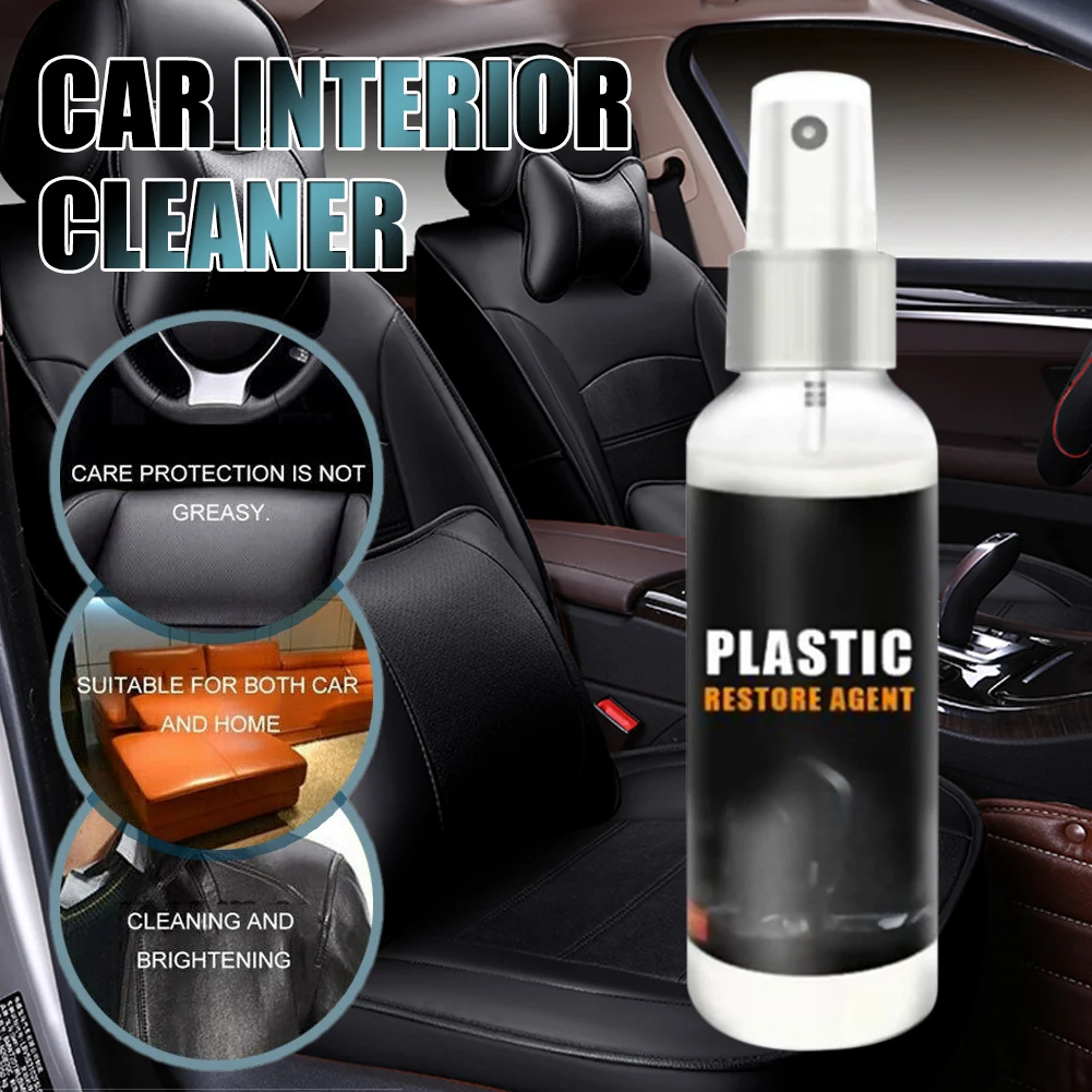 

Car Interior Plastic Part Retreading Agent Car Maintenance Rubber Leather Restorer Refurbishment Dashboard Coating Cleaner