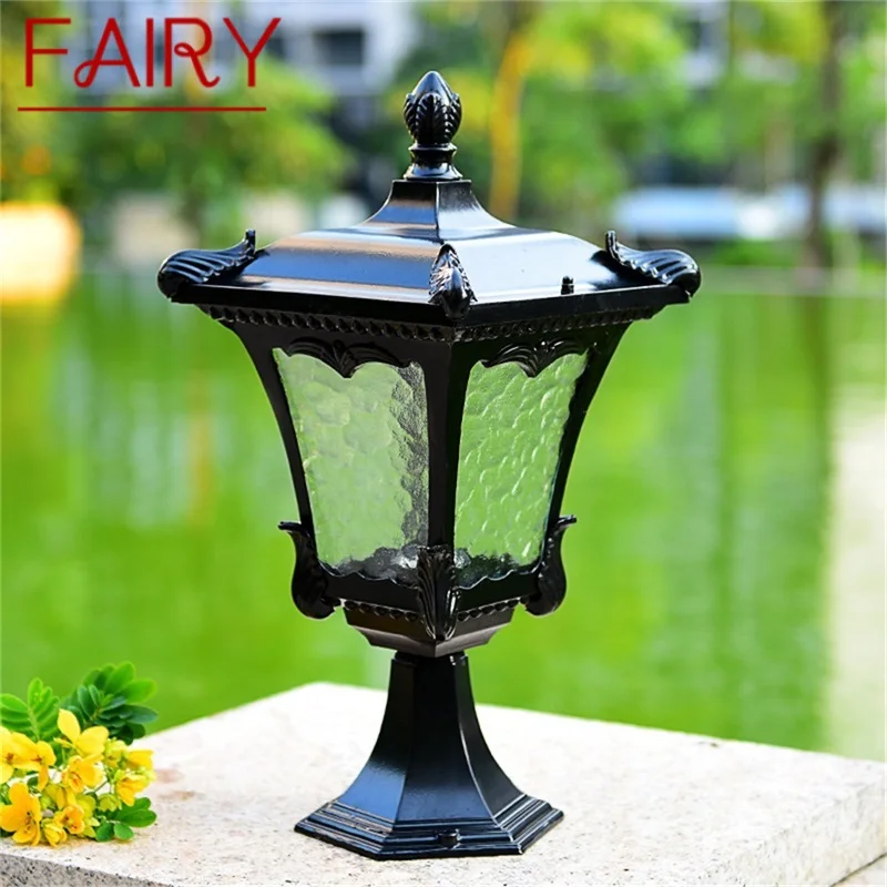 

FAIRY Classical Wall Outdoor Light LED Waterproof Pillar Post Lamp Fixture for Home Patio Porch Balcony