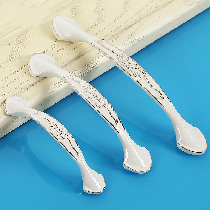 Дверные ручки сельская зеленая медная ручка выдвижной ящик дверь в европейском