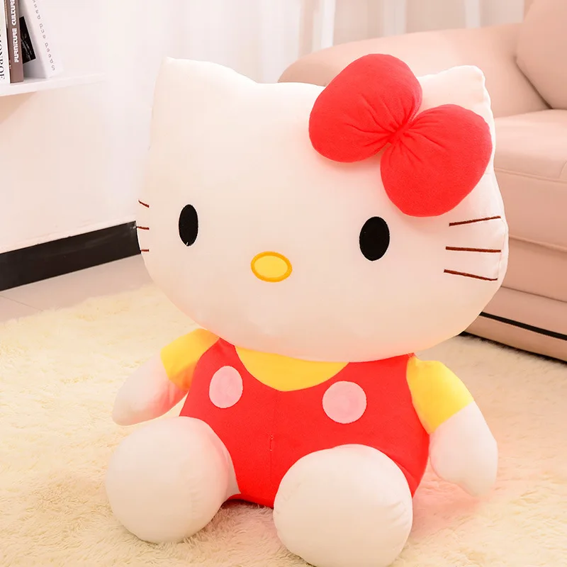 20/25 см милый рисунок «Hello Kitty» кошка плюшевая игрушка прекрасный чучело кукла подушка детские игрушки девушке подарок ребенку на день рождения хорошее качество одежда с «hello kitty» - Цвет: Red Hello Kitty