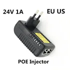 CCTV камеры видеонаблюдения PoE Питание 24V 1A 24W POE настенных розеток POE инжектор Ethernet адаптер IP Камера телефон US штепсельная вилка европейского стандарта