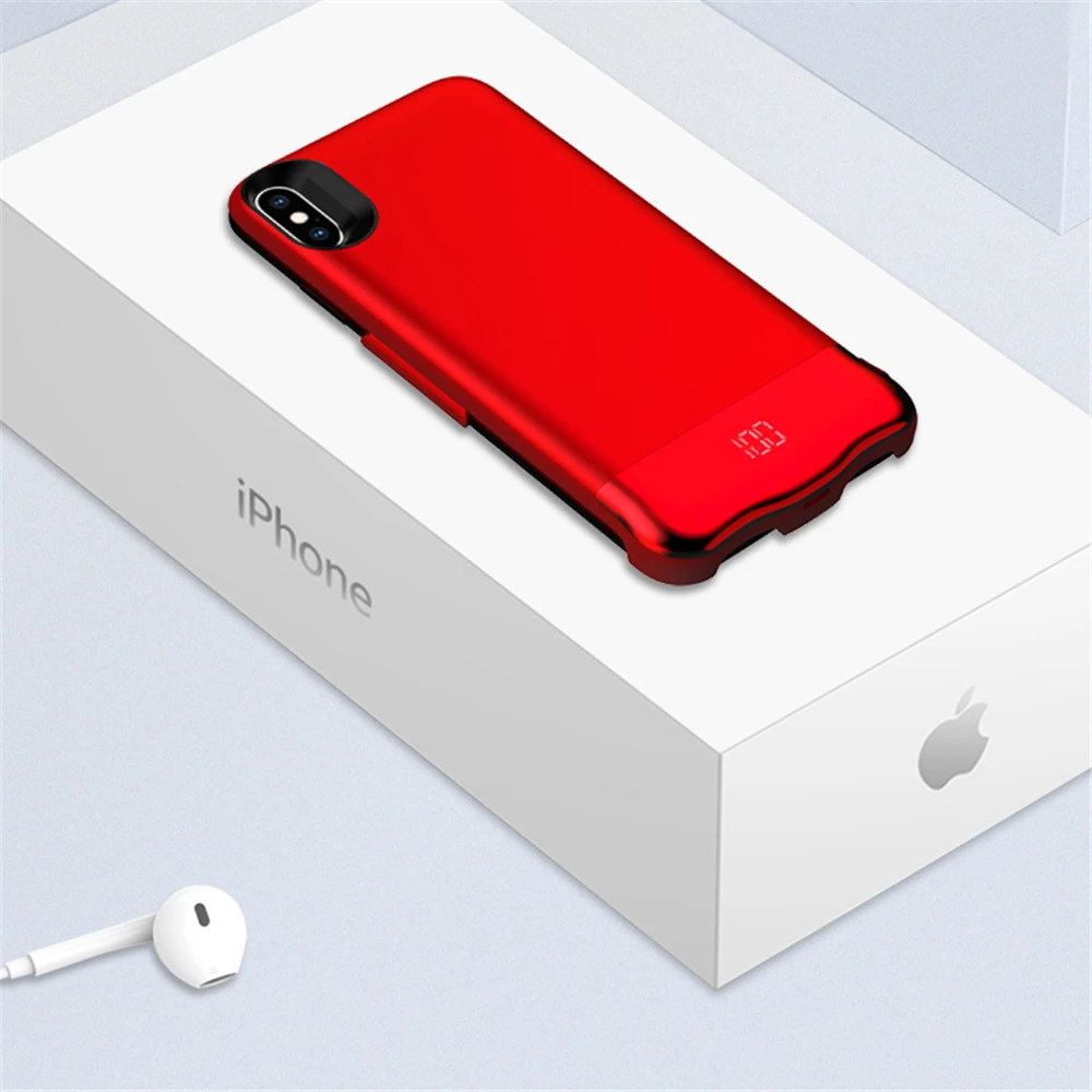 Чехол для аккумулятора для iphone XS Max XR, внешний аккумулятор, чехол для iphone 6, 6s, 7, 8 Plus, 8000 мАч, чехол для зарядного устройства
