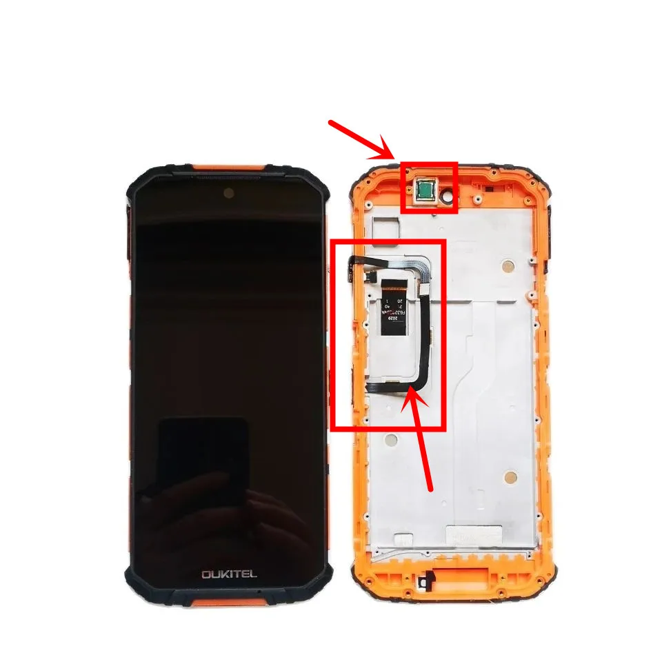 original for oukitel wp6 phone lcd dispaly 6 3 digitizer assembly glass panelearpiece side control button fingerprint sensor free global shipping