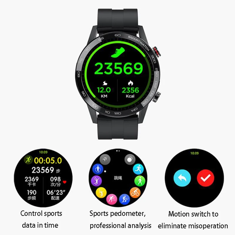 

L16 Smart Watch Men ECG+PPG IP68 Waterproof Bluetooth Blood Pressure Heart Rate Fitness Tracker Sports Smart Watch