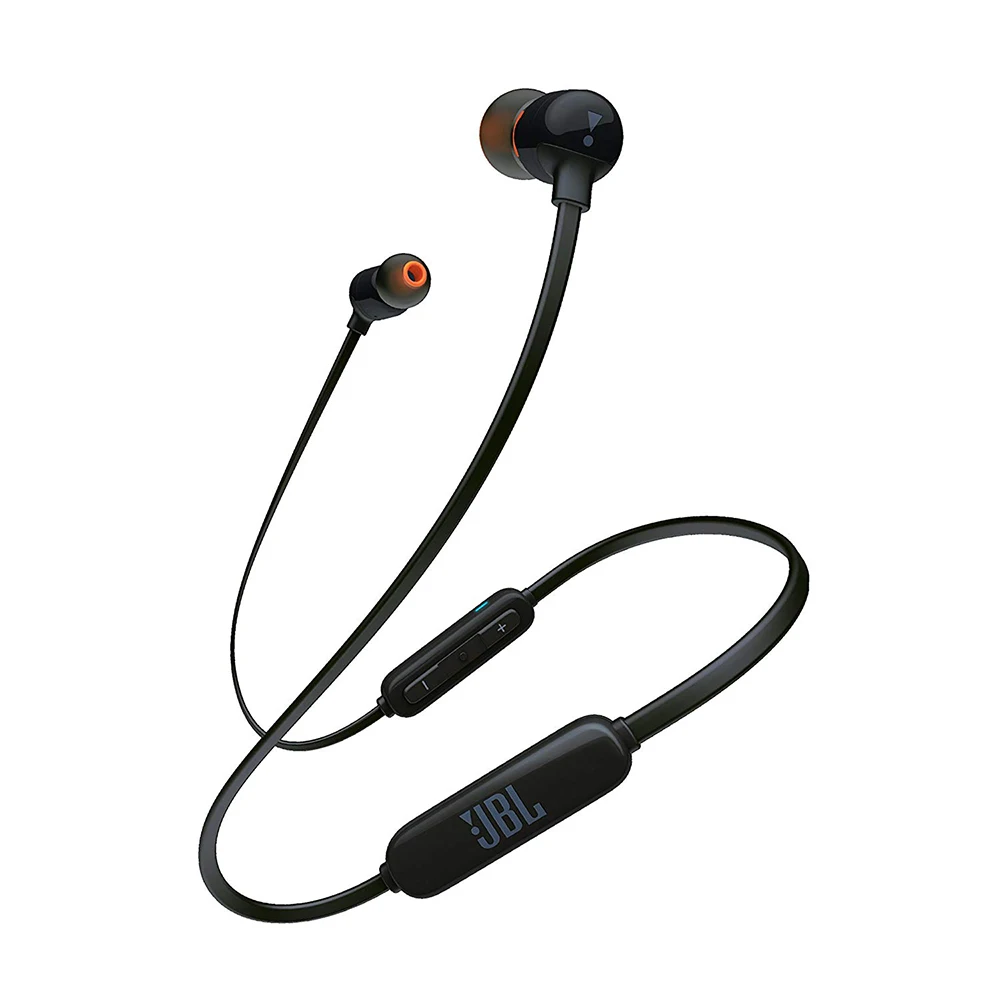 Black JBL T110BT Wireless Bluetooth Earphone Sports Running Bass Sound Magnetic Headset 3-Button Remote With Mic for Smartphone Music - Color: Black