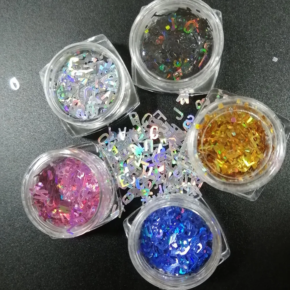 Зеркальные буквы Гель лак акриловый зеркальный дизайн ногтей украшение