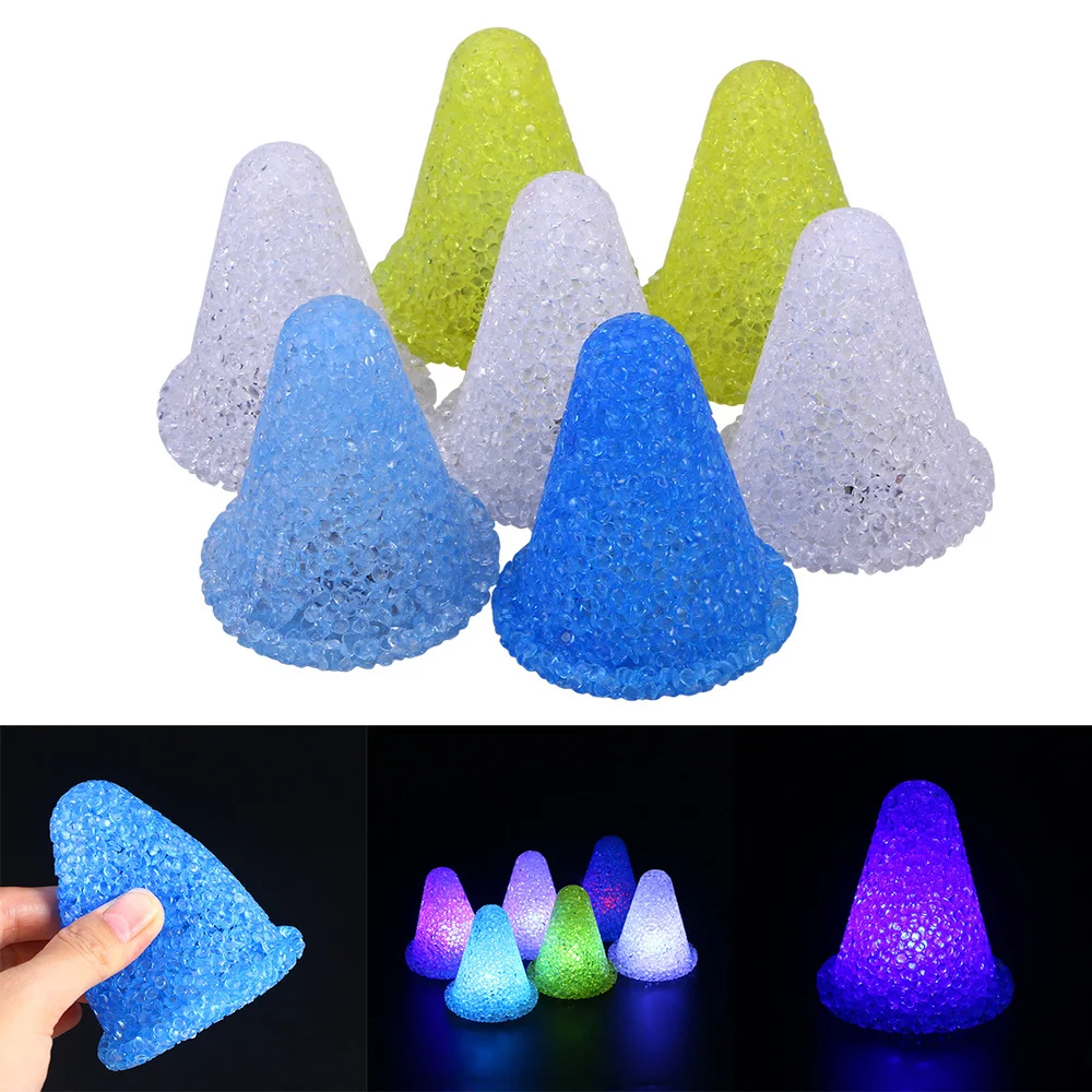 

7 PCS Sport Cones Colorful Crystal LED Football Soccer Rugby Training Cones Outdoor Sports Obstacles Barriers for Kids Outdoor G