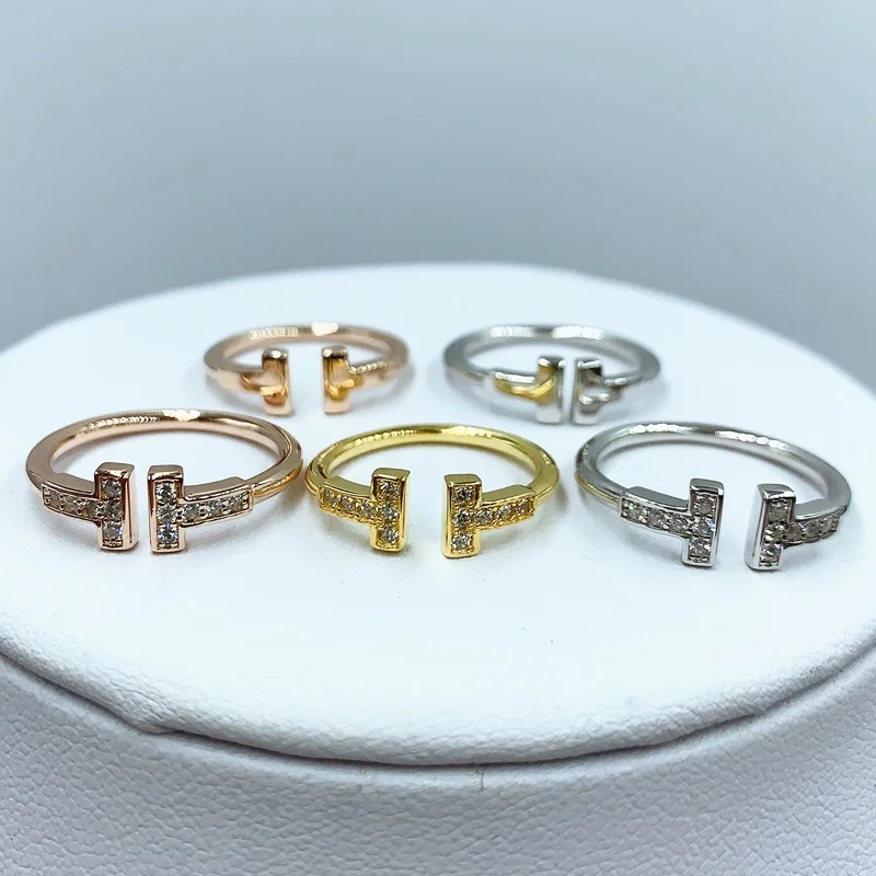 

1:1 925 Sterling Silver Fashion Letter Exclusive Sale Ring Women Original Brand Logo Fine Workmanship Jewelry Valentine Gift