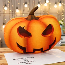 Evil pumpkin Хэллоуин Тыква Мягкая Игрушка злой шляпа для конфет вишня торт луна глаз треугольник глаза Тыква плюшевая подушка дети праздник реквизит подарок - Цвет: Evil pumpkin