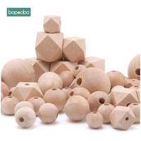 bopoobo beech wooden beads teether chewable 8 20mm wood tiny rod for children beech wood ring teething beads for baby teether