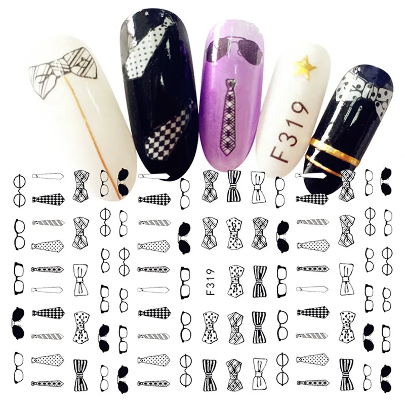 7 листов в партии 3D супер тонкий Маникюр-наклейки для ногтей милые животные цветы