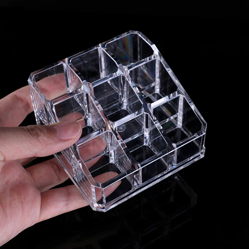 

9 Grids Cosmetic Box Display Stand make up Storage Case Lipstick Jewelry Box Case Holder Acrylic Makeup Organizer Storage Box