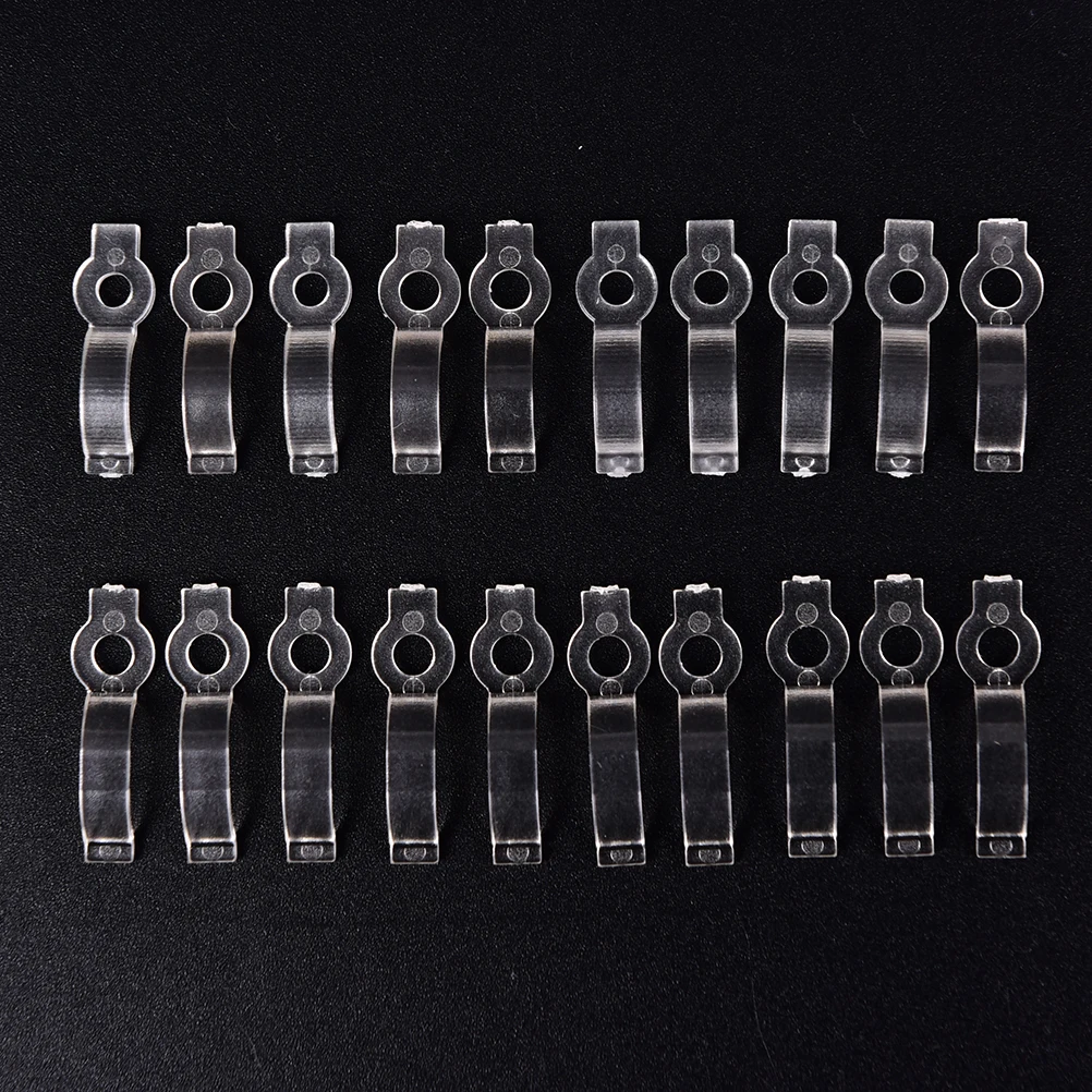 

10pcs/lot IP65 3528 3014 5050 RGB LED Tape Light Bracket Clamp LED Strip Silicon Clip for Fixing 8mm 10mm Waterproof