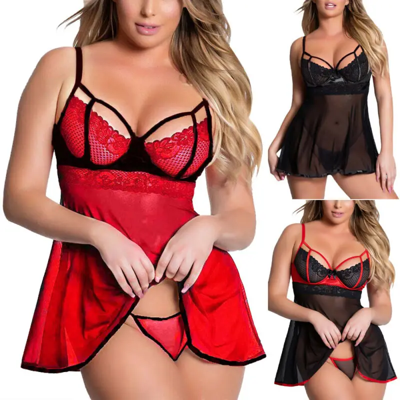 

Женское сексуальное Сетчатое нижнее белье комбинация на День святого Валентина женская пижама ночная рубашка Великобритания