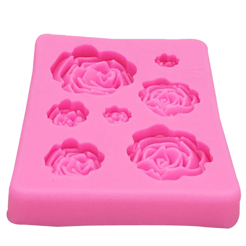 WALFOS Sugarcraft силиконовая форма в виде цветка розы помадная для торта шоколадная