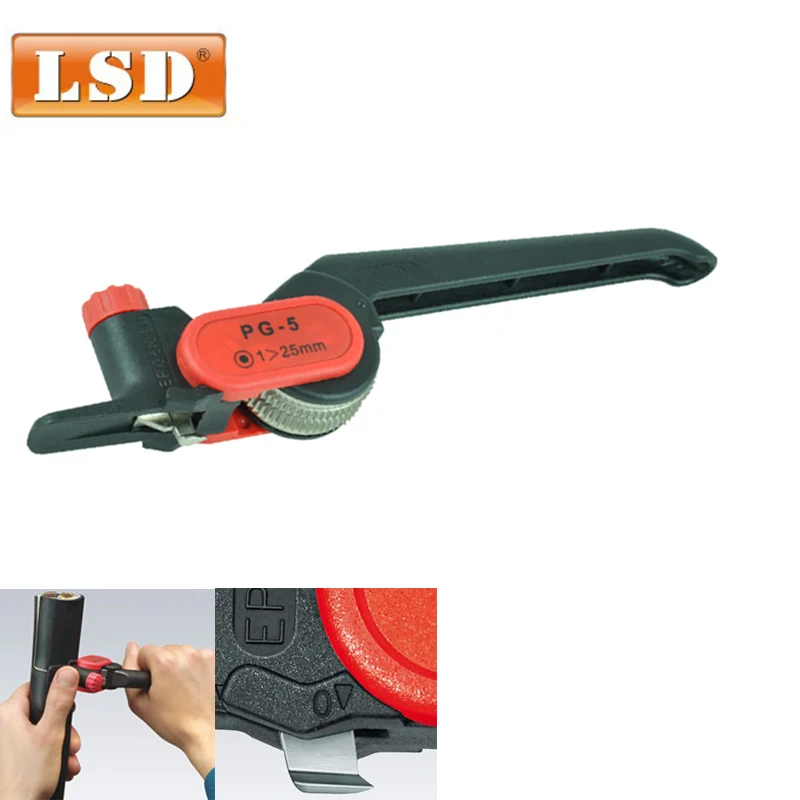 PG 5 трещотка для зачистки кабеля 25mm2 устройство концов круглого ножевой кабель