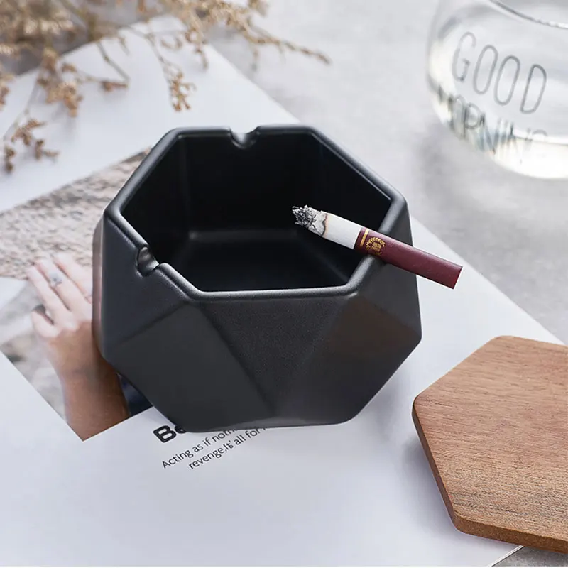 Керамическая пепельница для дома Скандинавская с крышкой Декор декоративная