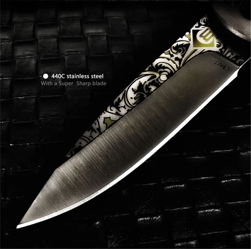 Складной нож Изысканный Карманный клинок из нержавеющей стали 440C для выживания