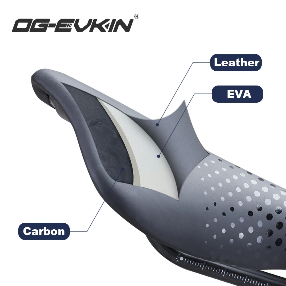 Велосипедное седло из углеродного волокна 7x7 мм круглая направляющая OG EVKIN SD 003 Seat