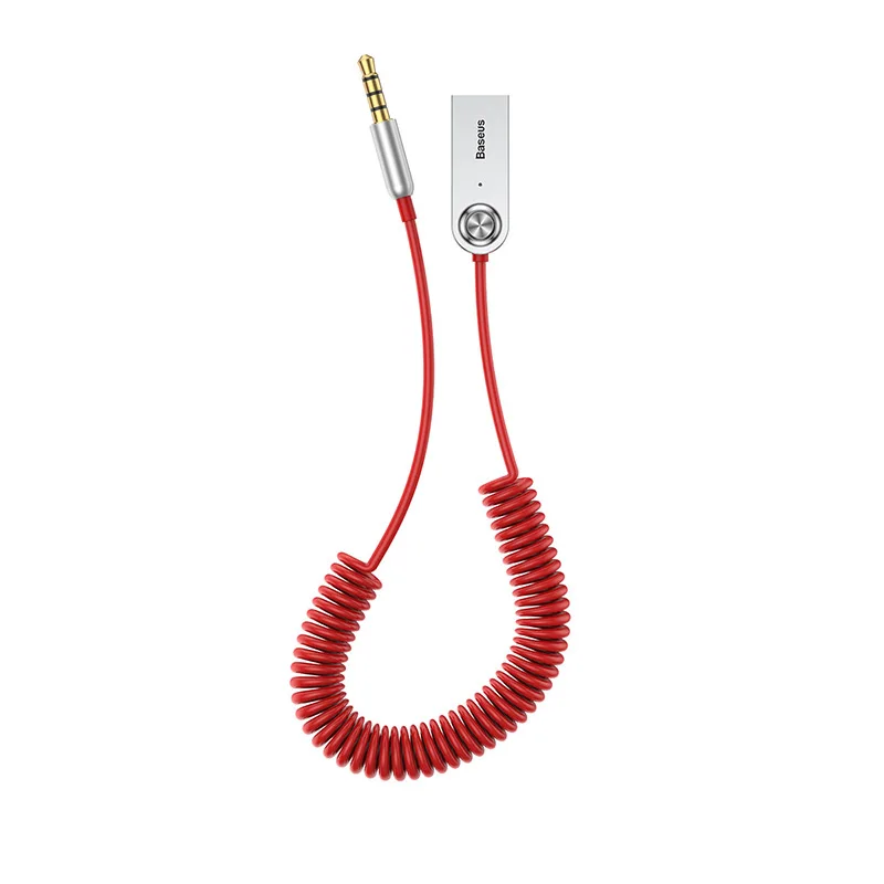 Беспроводной USB Bluetooth адаптер кабель программный ключ для автомобиля 3,5 мм разъем aux аудио адаптер для iPhone x 8 huawei samsung xiaomi сотовый телефон - Цвет: Красный