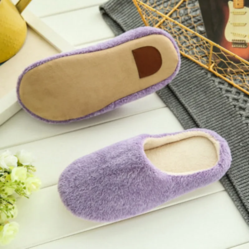 Soft Plush Home Slippers Women Men Indoor Cotton Shoes Big Size Winter Casual Sneakers Floor Warm Furry Slipper | Обувь