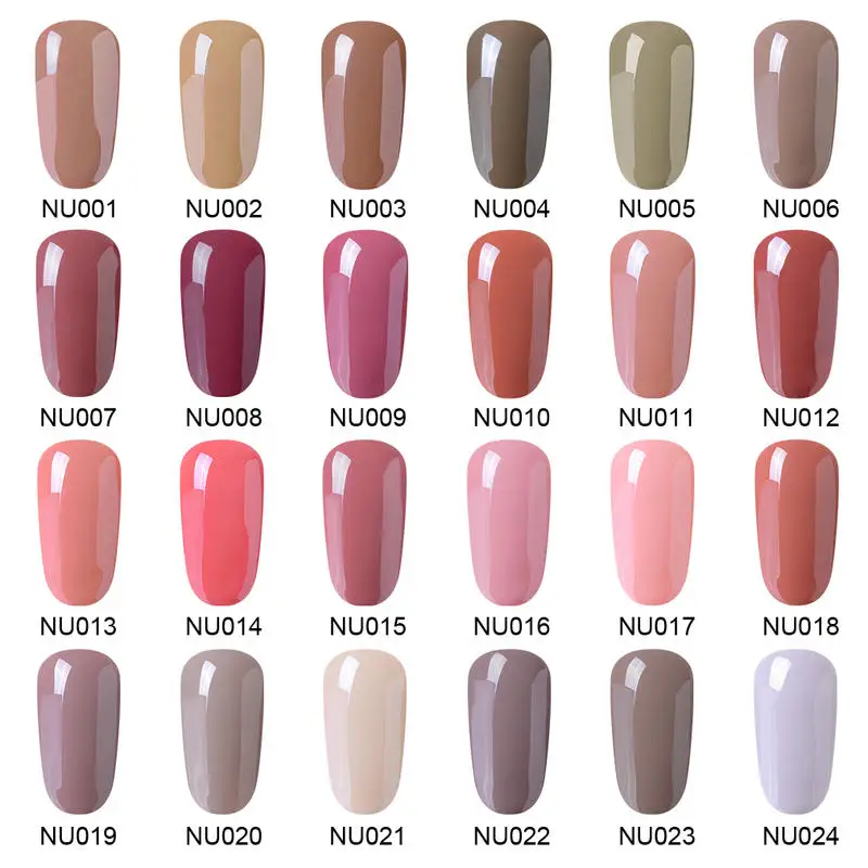 HNM телесного цвета 12 Цветов! Полупостоянная Гибридный Лаки УФ гель для ногтей