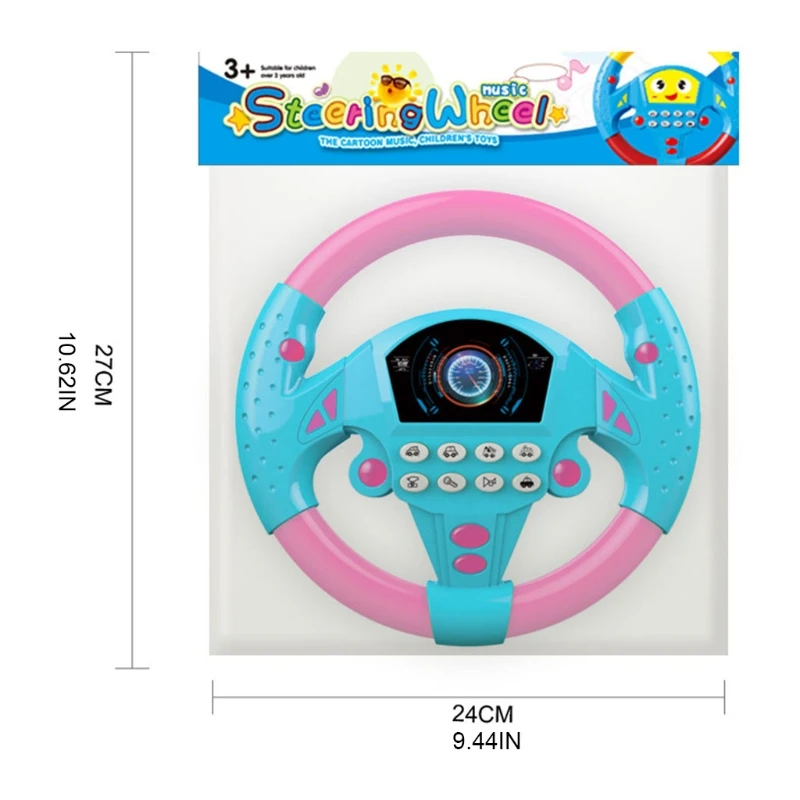 

Easy Simulated Driving Controller Portable Simulated Driving Steering Wheel Copilot Toy Children's Educational Sound