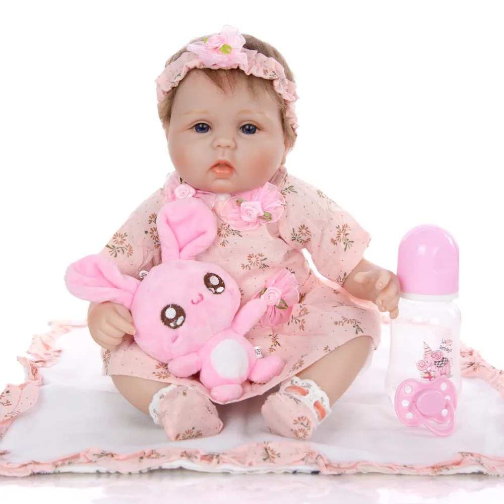 NPKDOLLS Bebe reborn 17 &quot43 см bebe тканевая силиконовая кукла игрушки для детей подарок