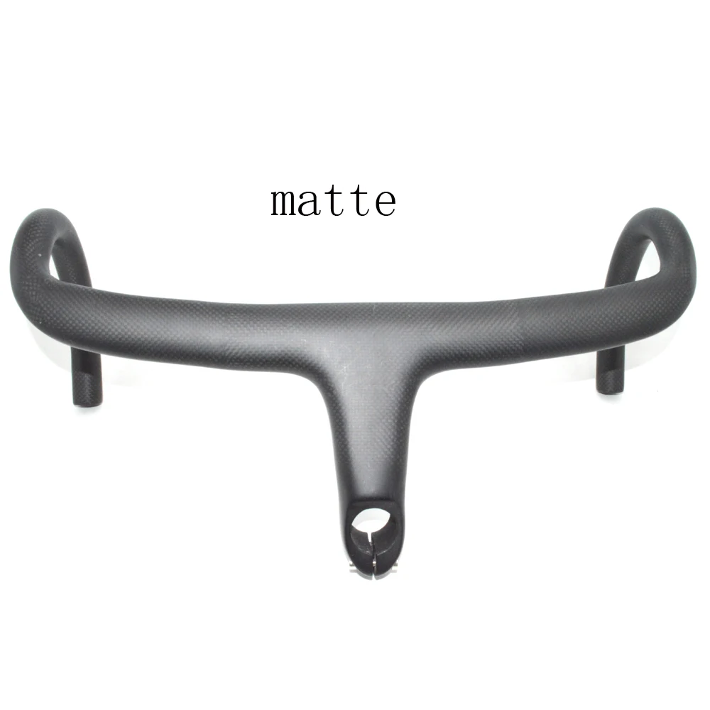 Pаспродажа Новый дорожный руль из углеродного волокна 3k, ультралегкий руль из углеродного волокна, дорожный руль для велосипеда со стержнем, интегриро...
