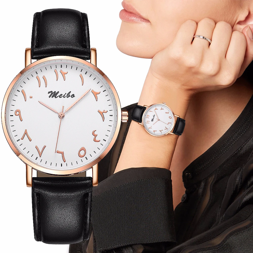 

Women Arabic Numbers Watch Casual Luxury Leather Ladies Quartz Wristwatches Relogio Feminino Reloj Mujer