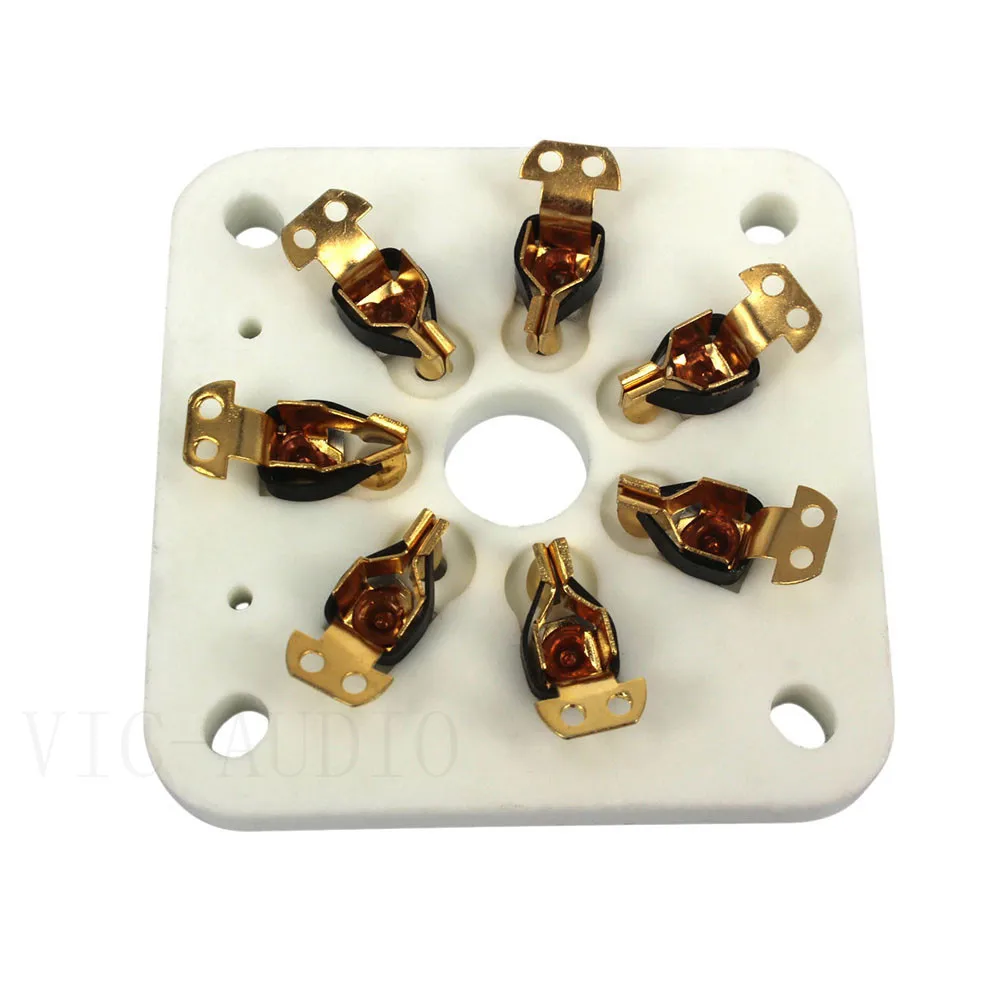 10 шт. B7A оловянные трубчатые розетки с керамическим основанием для 6C33 3C33 832A 5894 FU 29