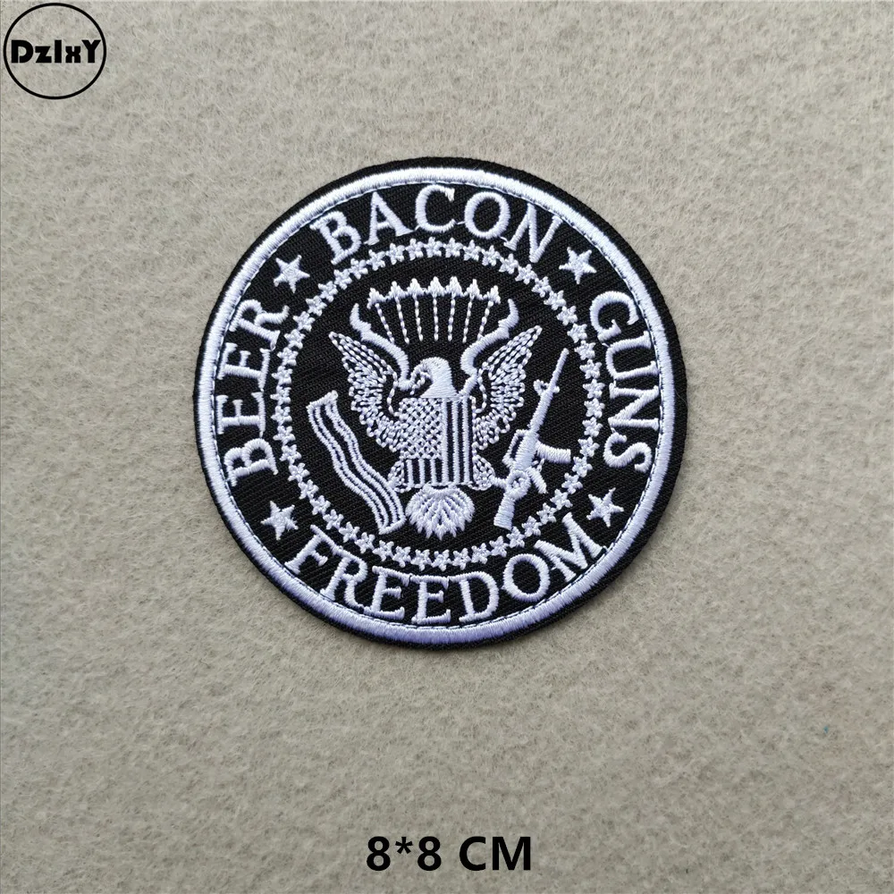 1-PCS-D-266 46 стилей на выбор) черно-белые нашивки с вышивкой для футболки с утюгом в полоску Одежда для Аппликации Наклейки для одежды значки - Цвет: 1-PCS-D-266