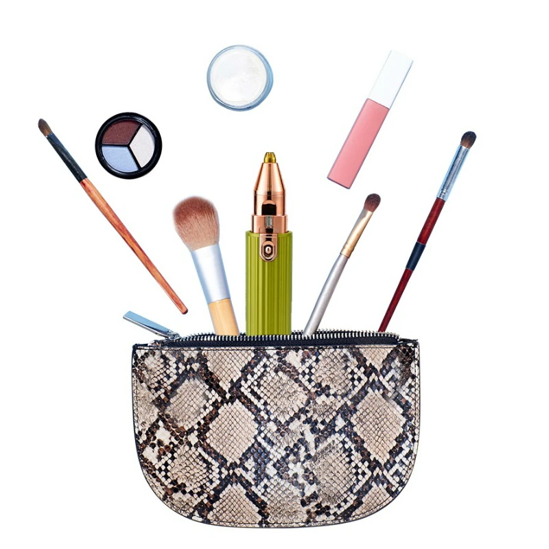 2 в 1 Электрический триммер для бровей женщин не вызывает болезненных ощущений