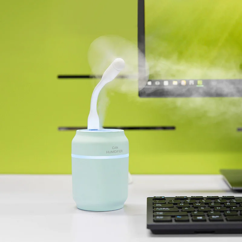 

6 Kleur Led Night Lamp Licht Kleur Met 200Ml Multifunctionele 3 In1 Usb Luchtbevochtiger Etherische Olie Diffuser Met mini Koel