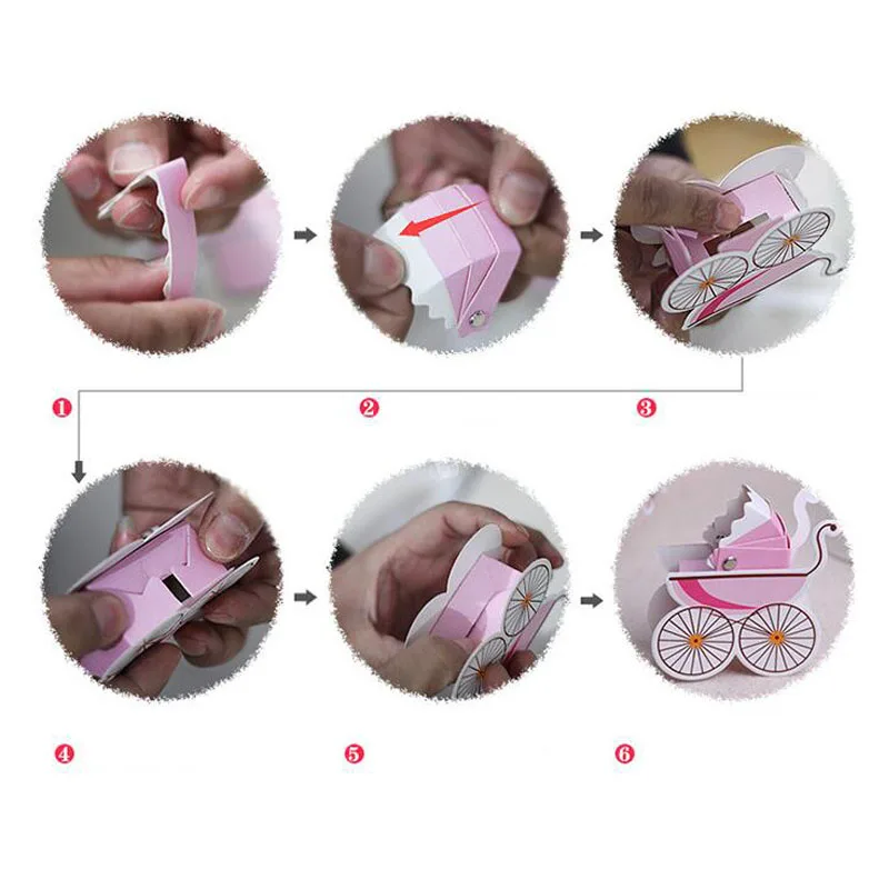 AVEBIEN симпатичная детская коляска коробка конфет для детского душа печенья