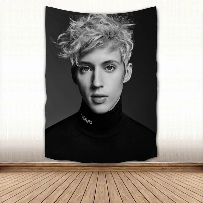 

Troye Sivan Wall Tapestry Home Decoration Wall Carpet Rectangular Modern Printing Fabric Yoga Mat Blanket Tapestry New