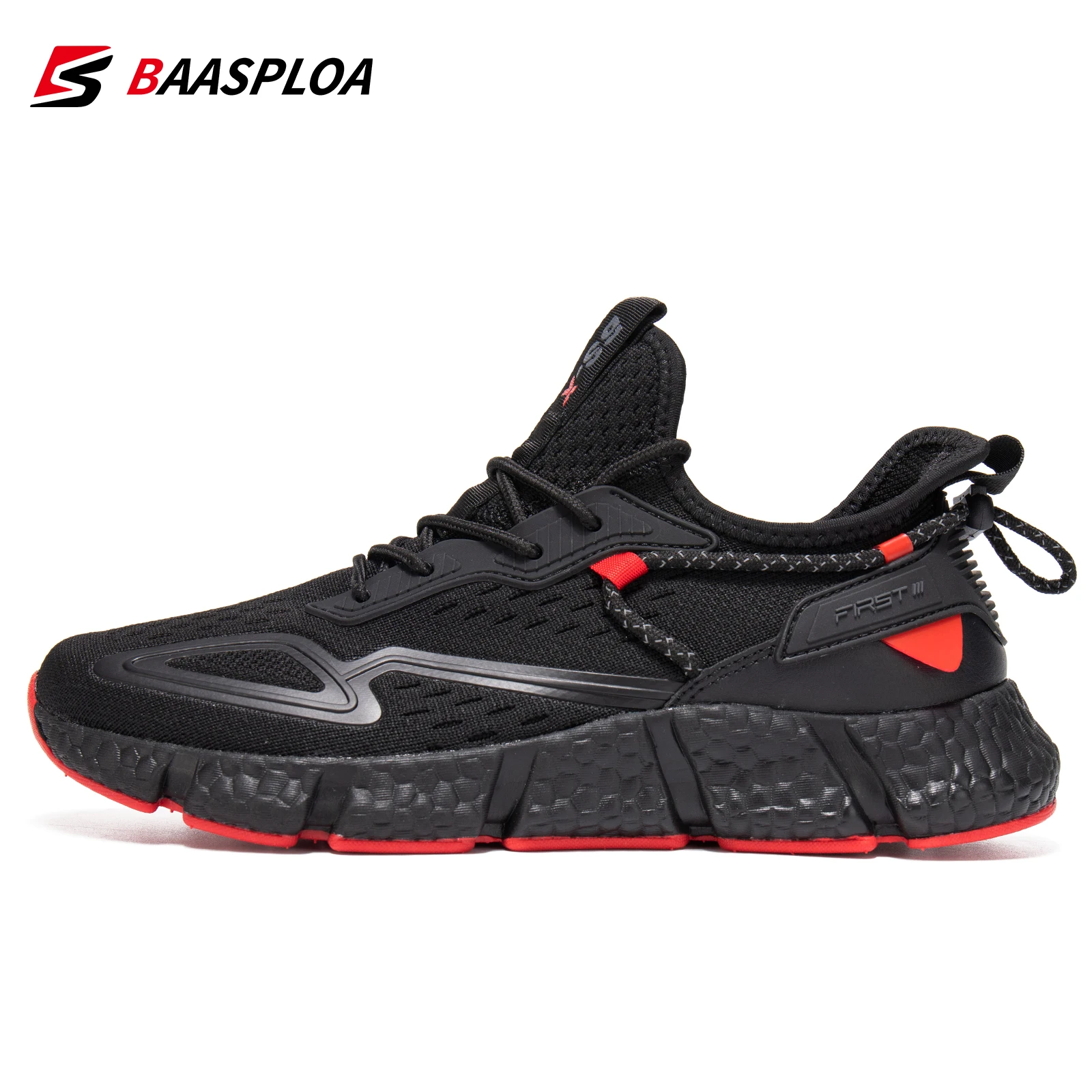 Baasploa Men Casual Shoes Classics Breathable Running Walking Sneaker Non-Slip Men Sneakers Waterproof Outdoor Male Sport Shoe