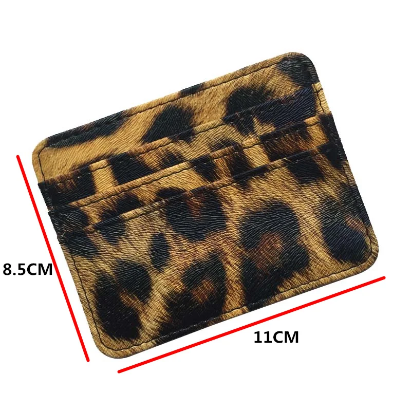 3 цвета держатель для карт женщин и мужчин из искусственной кожи с леопардовым