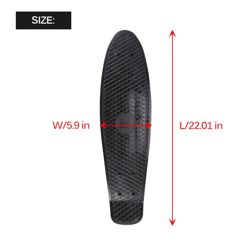 Скейтборд пластиковый дека для катания на коньках 22 дюйма спорта открытом