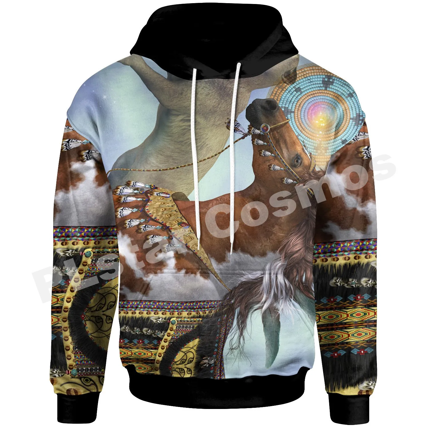 

PLstar Cosmos 3DPrint Newfashion Native Tribe Horse Art Streetwear Long Sleeve Unisex Men/Women Funny Hoodies/Sweatshirt/Zip T-1