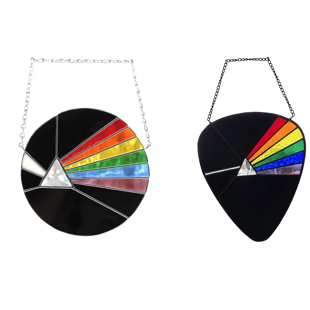 

Hanging Painted Window Ornaments Acrylic Rainbow Wall Decor The Dark Side Of The Moon Painted Wall-Mounted Home Decor Pendant