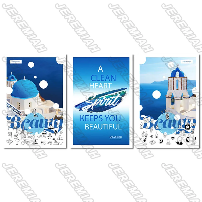

Seaside Castle Poster and Painting Waterproof Ink Frameless Canvas Painting Print Art Picture Modern Home Decoration