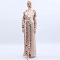 muslim turkish abayas dress robe womens kaftan long sleeve evening party dress dubai sequined embroidered maxi dress
