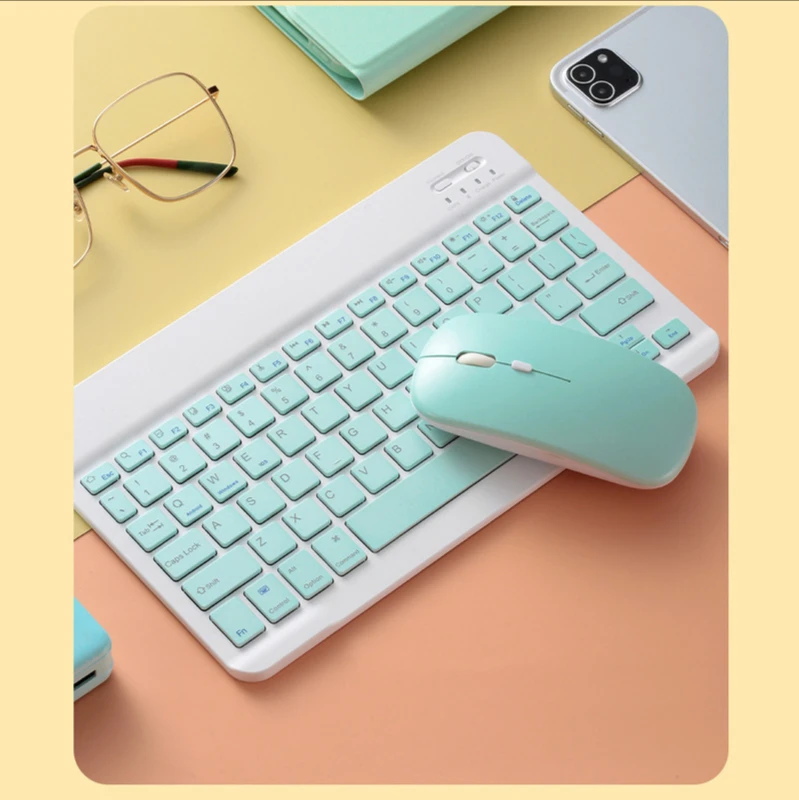 for ipad keyboard and mouse combo wireless bluetooth keyboard teclado for ipad xiaomi samsung huawei tablet android ios windows free global shipping