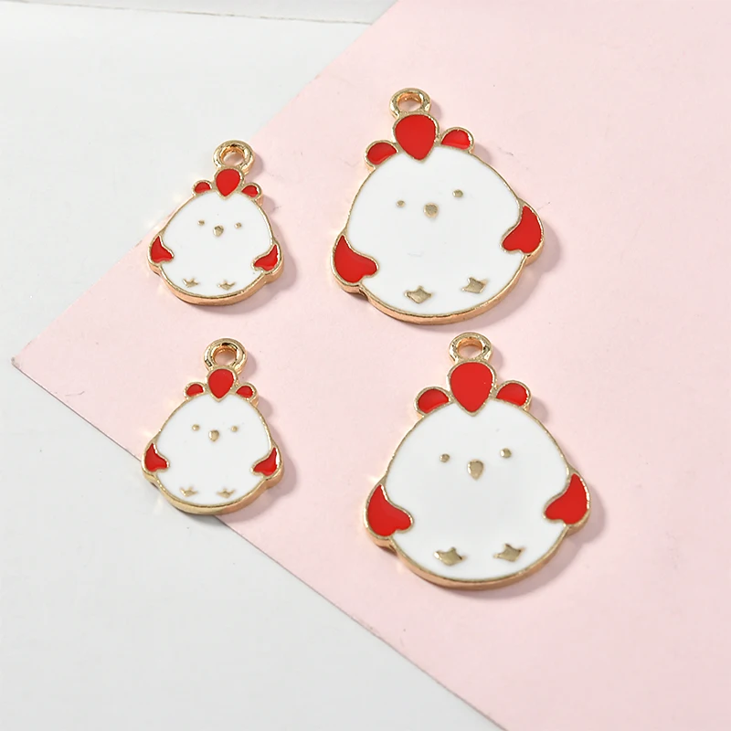 Симпатичные в форме цыпленка 30 шт/партия цветные подвески из сплава diy ювелирные